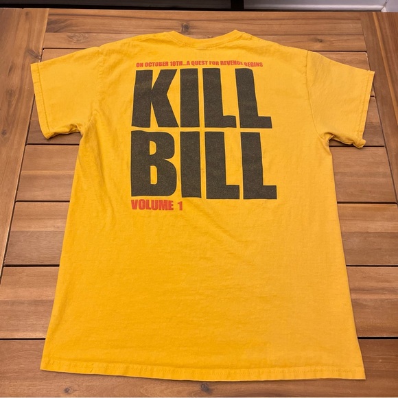 Men’s Kill Bill Volume 1 Quentin Tarantino Movie Promo Shirt Medium Yellow Gold - Picture 4 of 9